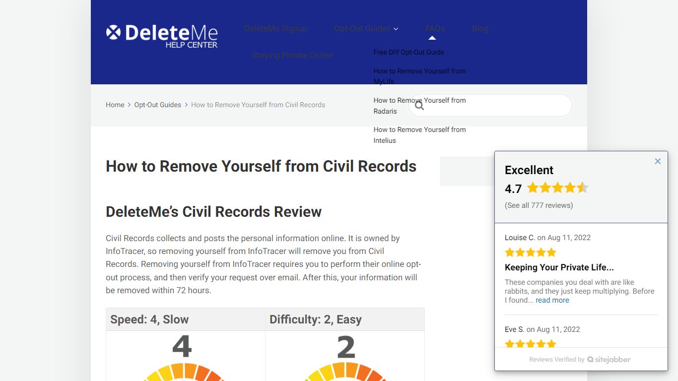 How to Remove Yourself from Civil Records - DeleteMe